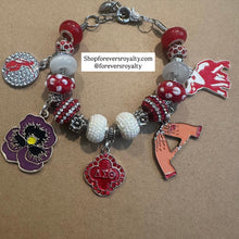Load image into Gallery viewer, Delta Sigma Theta charm bracelet.