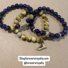 Load image into Gallery viewer, Set of 3 Omega Psi Phi bracelets.