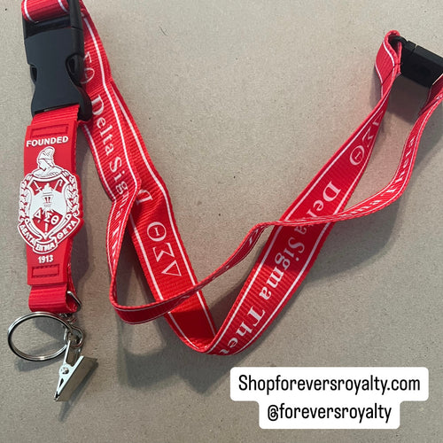 Delta Sigma Theta lanyard