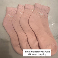 Load image into Gallery viewer, Pink rhinestone socks