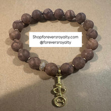 Load image into Gallery viewer, Brown Iota Phi Theta bracelet.