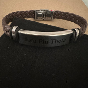 Brown Leather Iota bracelet