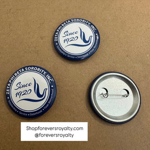 Zeta Phi Beta button pin