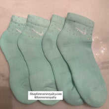 Load image into Gallery viewer, Light blue rhinestone socks