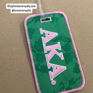 Alpha Kappa Alpha luggage tag