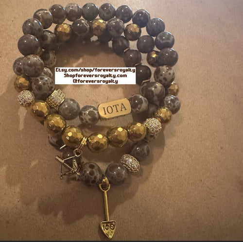 Iota Phi Theta bracelet set.