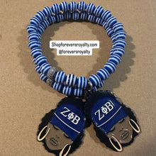 Load image into Gallery viewer, Zeta blue and white bracelet.