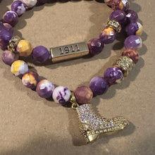 Load image into Gallery viewer, The purple Omega bracelet set.