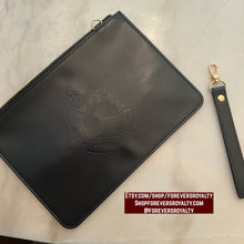 Load image into Gallery viewer, Black Delta Sigma Theta wristlet purse