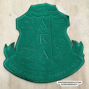 Green Alpha Kappa Alpha shield patch