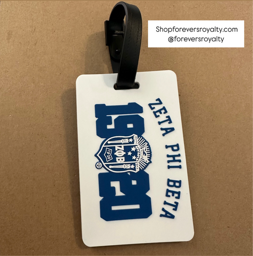 Zeta Phi Beta luggage tag