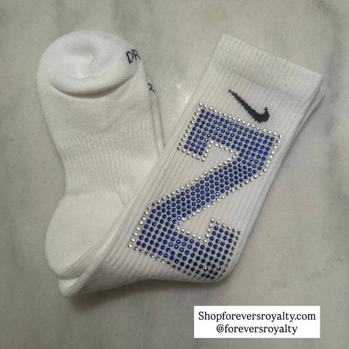 Zeta Z rhinestone socks