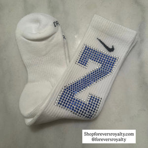 Zeta Z rhinestone socks