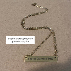 Sigma Gamma Rho necklace.