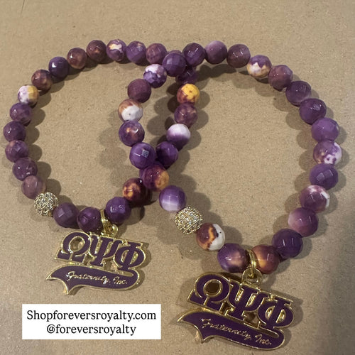 Purple and yellow Omega bracelet