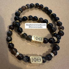 Load image into Gallery viewer, Gold Iota Phi Theta bracelet.