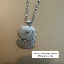 Load image into Gallery viewer, Silver Phi Beta Sigma necklaces
