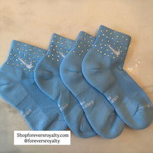 Load image into Gallery viewer, Blue rhinestone socks