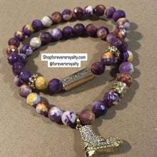 Load image into Gallery viewer, The purple Omega bracelet set.