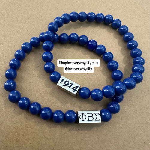 Blue Phi Beta Sigma bracelet.