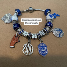 Load image into Gallery viewer, Zeta Phi Beta charm bracelet.