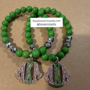 Green AKA rhinestone Bracelet