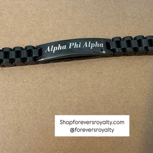 Black metal Alpha bracelet