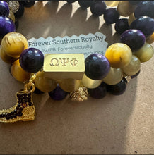 Load image into Gallery viewer, Set of 3 Omega Psi Phi bracelets.