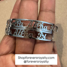 Load image into Gallery viewer, Silver Kappa Alpha Psi bangle