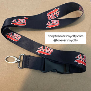 Black Delta Sigma Theta lanyard