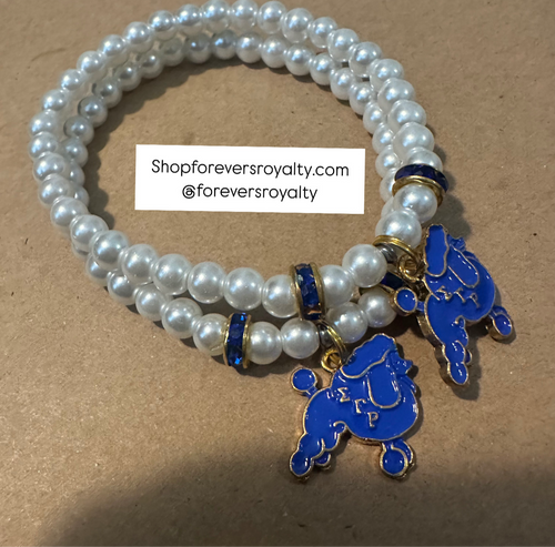 Pearl poodle bracelet.