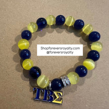 Load image into Gallery viewer, Tau Beta Sigma silver bracelet