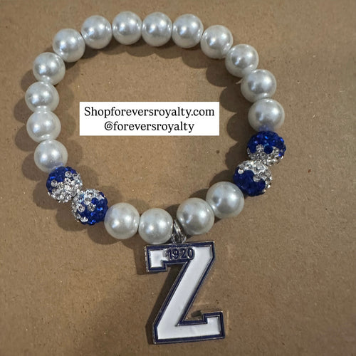 Pearl Zeta Phi Beta Z bracelet.