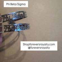 Load image into Gallery viewer, Silver Phi Beta Sigma bangle
