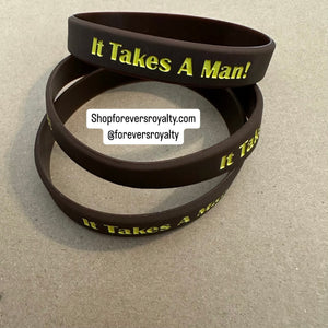 Brown Iota It takes a man wristband