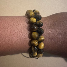 Load image into Gallery viewer, Brown tigers eye double bracelet