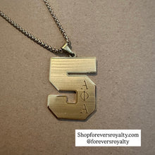 Load image into Gallery viewer, Gold Alpha Phi Alpha necklaces