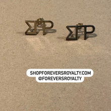 Load image into Gallery viewer, Gold Sigma Gamma Rho earrings