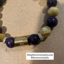 Load image into Gallery viewer, Gemstone Omega Psi Phi bracelet.