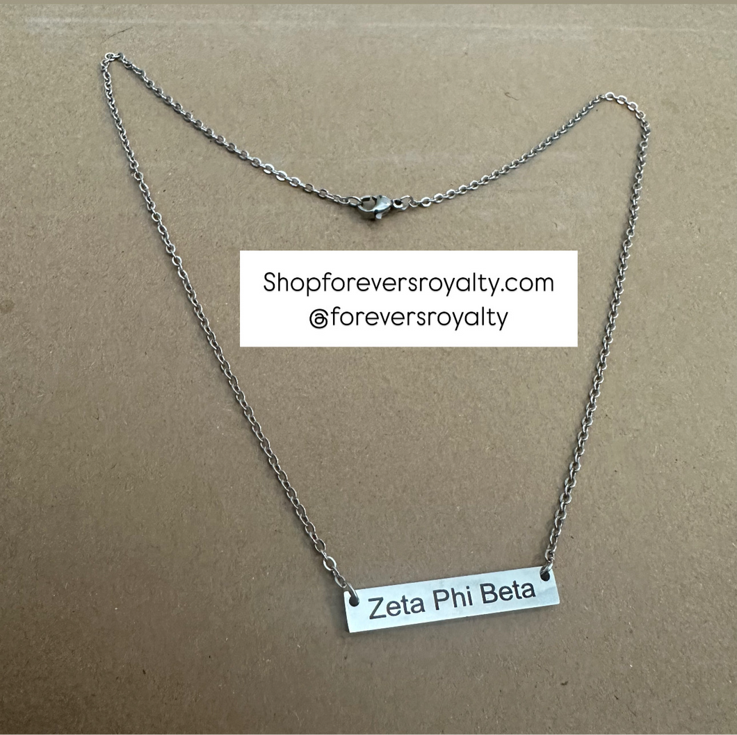 Zeta Phi Beta necklace