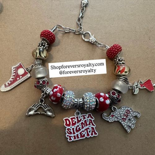 Delta Sigma Theta charm bracelet.