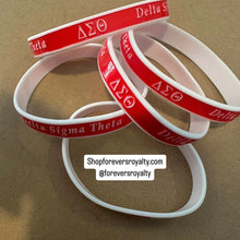 Load image into Gallery viewer, Red and white Delta wristband