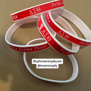 Red and white Delta wristband