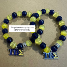 Load image into Gallery viewer, Tau Beta Sigma silver bracelet
