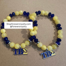 Load image into Gallery viewer, Tau Beta Sigma silver bracelet