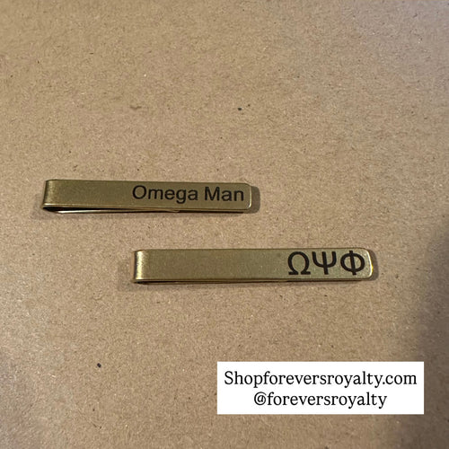 Gold Omega Psi Phi Tie clip