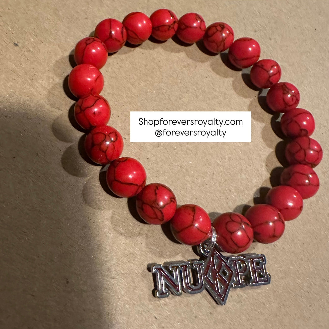 Red Kappa Alpha Psi Nupe bracelet
