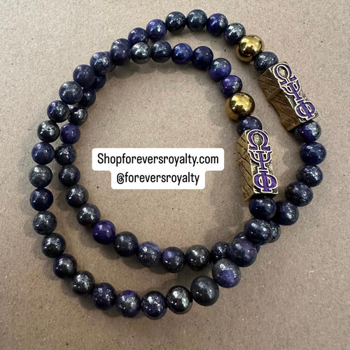 Purple pyrite Omega mini bracelet.