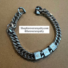 Load image into Gallery viewer, Silver Kappa Kappa Psi metal bracelet (KKPSI)