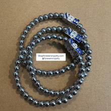 Load image into Gallery viewer, All silver Zeta Phi Beta bracelet